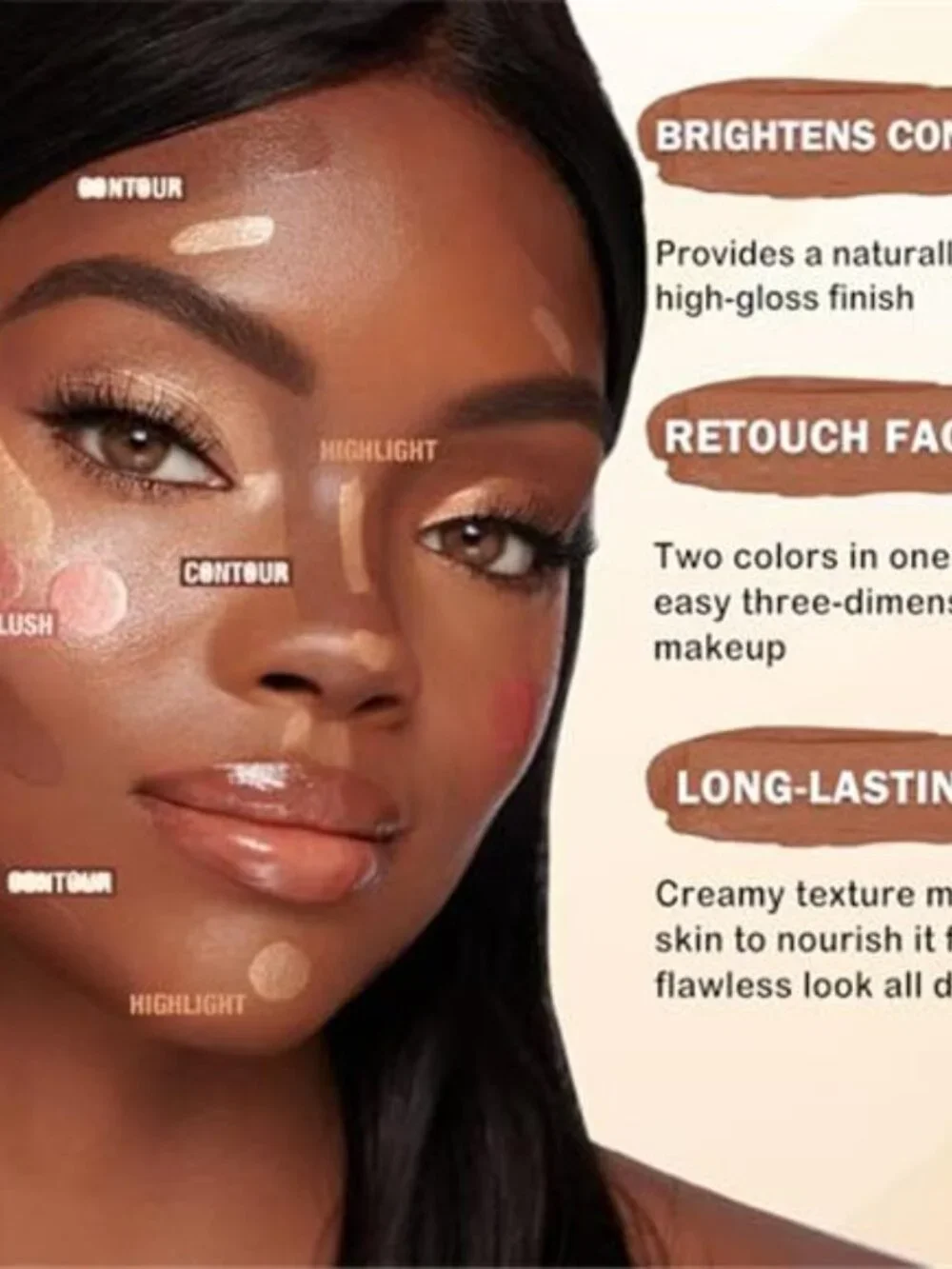 6 Colors Cream Contour Stick Makeup Contour Kit